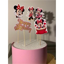Sinek Kupası Tasarım Minnie Mouse Doğum Günü Pasta Süsü Doğum Günü Süsü