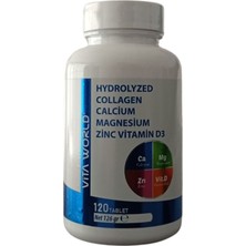 Vita World Vıtaworld Magn.cal.zinc.vit D3 Vit K2 Hydro COLL.120 Tb