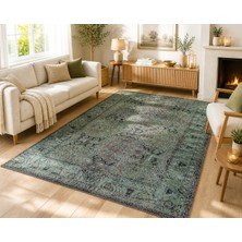 Hoom Rugs Arkaik Plz 03 Lacivert Etnik Renkli Vintage Makine Halısı