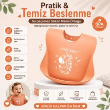 Jojobebek Figürlü Premium, Dayanıklı Bpa'sız Ayarlanabilir Çocuk Silikon Mama Önlüğü (9+ Ay)