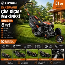 Lutian LM51S-180 Şanzımanlı Benzinli Çim Biçme Makinesi 51 cm 5in1