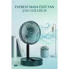 Alıç Everest Şarjlı Masaüstü Fan Katlanabilir Sessiz Mini Fan USB Şarjlı Taşınabilir