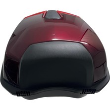 Skygo Wheelıe XT01-JR 32 Lt Motosiklet Arka Çanta Hünnap Kırmızı Parlak Su Geçirmez Abs Çift Kilitleme Üniversal