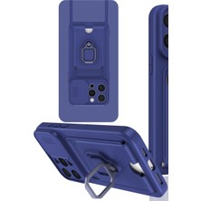 Evimdeyokyok Apple Iphone 15 Pro Max Kılıf Zuma Kartvizitli Yüzüklü Silikon - Lacivert Tdrtr