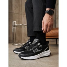 Solazer Erkek Siyah Beyaz Sneaker Günlük Sneaker Spor Ayakkabı 064