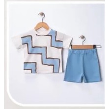 Bemy Store 6/18 Ay Geometrik Baskılı Oversize Bebek Takımı