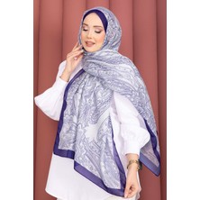 Eys Otantik Motif Şal Serisi Saks
