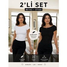 Hayalet Kadın Prenses Yaka Basic T-Shirt – Fit Premium Bluz