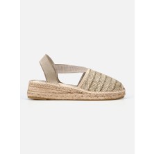 Su14 Dilara Naturel Kadın Espadril Sandalet
