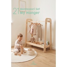 Mamatoyz Montessori My Hanger-Doğal Ahşap Montessori Askılık