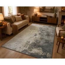 Hoom Rugs Arkaik Plz 07 K.antrasit Etnik Renkli Vintage Makine Halısı