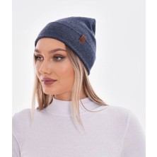 Aygan Store Kadın Katlamalı Mavi Bere