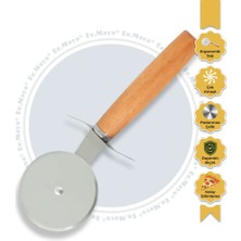 Dr.maya® | Ahşap Saplı Pratik Pizza Kesici