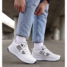 Solazer Erkek Beyaz Siyah Sneaker Günlük Sneaker Spor Ayakkabı 064