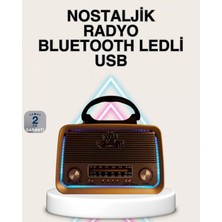 Marsilyan Ahşap Nostaljik Radyo Bluetooth USB Sd Kart Destekli