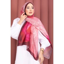 Eys Büyük Floral Desen Şal Serisi Bordo