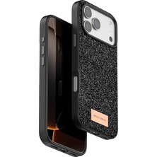 Cosmotex Onegif  Iphone 17 Pro Bright Simli Kapak - Siyah