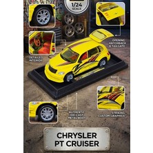 Bburago Chrysler Pt Cruise Black Yellow Burago 18-23005 - 1/24 Scale Die-Cast Metal Street Tuners - Kolleksiyonluk Metal Araban