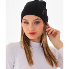 Aygan Store Kadın Katlamalı Siyah Bere