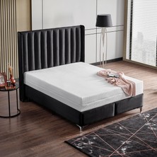 KUMSHOME Helen Tek Kişilik Ultra Full Ortopedik Yatak, Soft Sünger + Baza + Başlık 3'lü Set