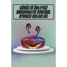 Marsilyan Dokunmatik Kontrol Tws Işıklı Kulakiçi Bluetooth Kulaklık Kablosuz Oyuncu Kulaklığı