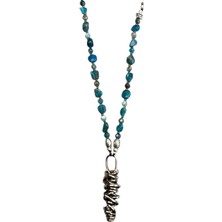 Mey Atelier Aqua Silver - Aquamarin Gümüş Özel Tasarım Kadın Kolye MEY2421023