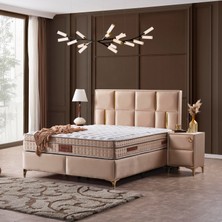 KUMSHOME Style Tek Kişilik Ultra Full Ortopedik Yaylı Yatak + Baza + Başlık 3'lü Set