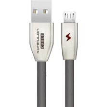 Senka S53 LED Işıklı Micro USB Kablo 1m 3A - Siyah