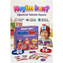Farbu Oyuncak Ben Neyim?! Türkçe-İngilizce 49 Kartlı Eğlenceli 4 Kişilik Eğitici Aile Kutu Oyunu