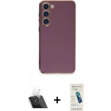 Pileli Store Pilelistore™ Galaxy S23 Plus Kılıf Yankı Serisi - Şeffaf Pasifik Cam Ekran Koruyucu + Kamera Lens Koruma Cam - Sf