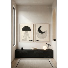 Tontilika Minimalist Uzay 2'li Ahşap Çerçeveli Tablo Seti