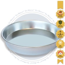 Dr.Maya® | Yuvarlak Alüminyum Fırın Tepsisi | 26 Cm, Alüminyum Gövde, Hafif ve Dayanıklı Yapışmaz