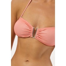Ayyıldız 4526 Somon Simli Straplez Bikini Takımı