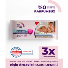 Med-Cover Baby Pişik Önleyici Bakım Mendili 50li x 3 Avantaj Paketi
