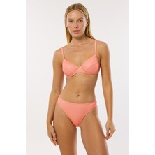 Ayyıldız 4527 Somon Simli Kapsız Balkonet Bikini Takımı