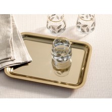 English Home Shiny Metal Sunum Tepsisi Gold