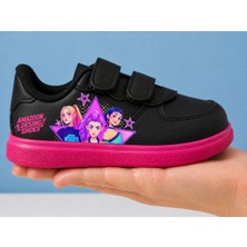 ALCdesing Siyah Pembe Lololu Yıldız Kızlar Baskılı Kız Çocuk Spor Ayakkabı ve Sneakers