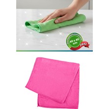Flora 1 Adet Yumuşak Mikrofiber Temizlik Bezi 40X40 Cm, Süper Emici Iz Bırakmayan Cam Ayna Parlak Yüzey Bezi F279