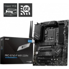 MSI Msı Pro B760-P Wi-Fi Intel LGA1700 Ddr4 Atx Anakart Outlet