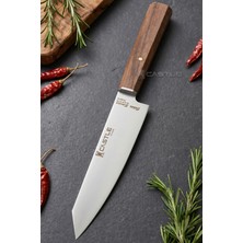 Castle Elit Serisi Mini Kiritsuke Ceviz Sap Uzak Doğu Mutfak Şef Bıçağı Et Sebze Salata Şef Bıçak LRG-126