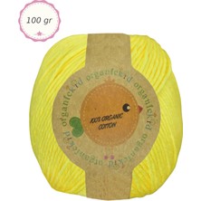 Organickid Organik Pamuk Amigurumi Punch 100 gr El Örgü Ipi 435 Limon Sarısı