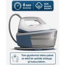 Philips Buhar Kazanlı Ultra Hafif Ütü 6 Bar Basınç Şok Buhar Gücü Kolay Saklama