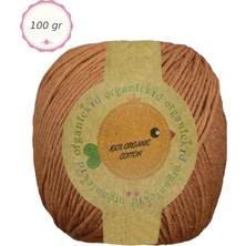 Organickid Organik Pamuk Amigurumi Punch 100 gr El Örgü Ipi 565 Taba Kahve (Saddle Brown)