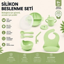 Jojobebek Vakumlu Silikon Beslenme Seti (Yeşil)