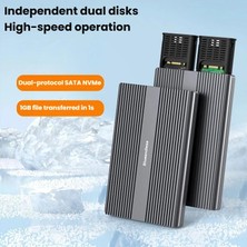 Gjobblueendless M2826N M.2 Nvme x 2 Adet Nvme Disk Kutusu Ayrı Kablo Ayrı Soket