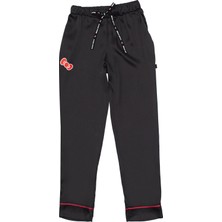 Hello Kitty Lisanslı Düğmeli Uzun Kol Saten Pijama Takımı