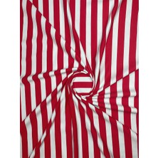 Deno Store Kırmızı Beyaz Çizgili 2 Iplik Kumaş