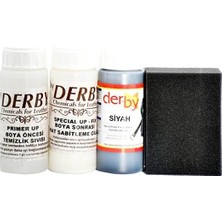 Derby 100 ml Deri Boyası 4'lü Set Kırmızı Renkli Su Bazlı Özellikli Bakım Koruma Ürünü