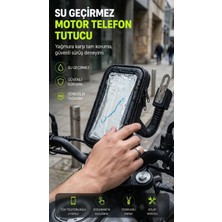 ArmoniaVital Su Geçirmez Titreşimsiz Motosiklet Telefon Tutucu – Gidon Uyumlu Navigasyon Telefon Standı