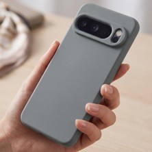 Caseonn Google Pixel 10 Kılıf Kamera Korumalı Mikrofiber Astarlı Lansman Gri